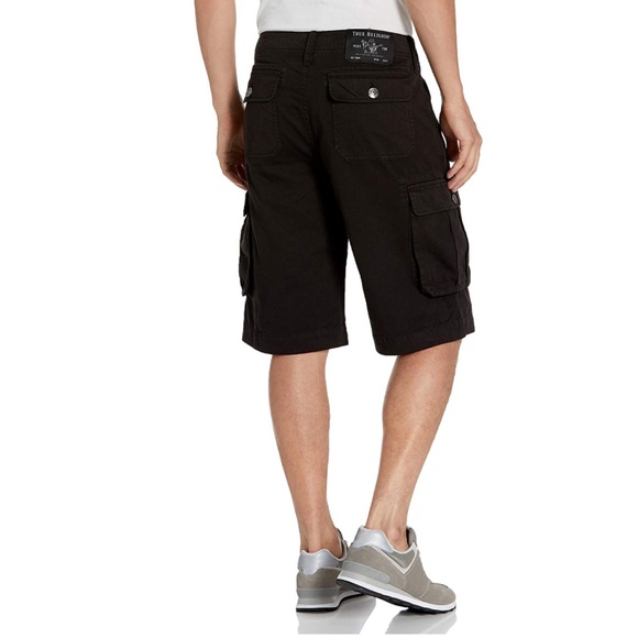 NWT True Religion Cargo Black Shorts - Picture 2 of 7